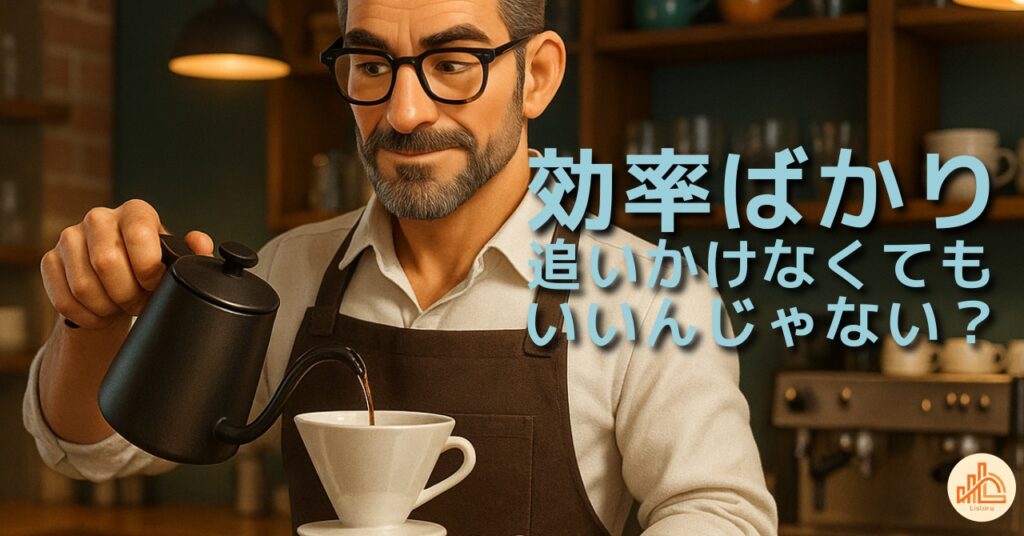 コーヒーを淹れながら考えた☕|効率ばかり追いかけなくてもいいんじゃない? byリストル
